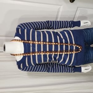 Vintage Long 3 Strand Basic Neutral Color Scheme Necklace